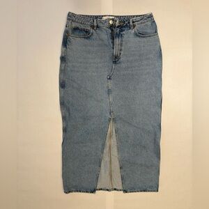 Mango Blue Denim Maxi Skirt